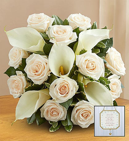 Peaceful White Bouquet with Suncatcher